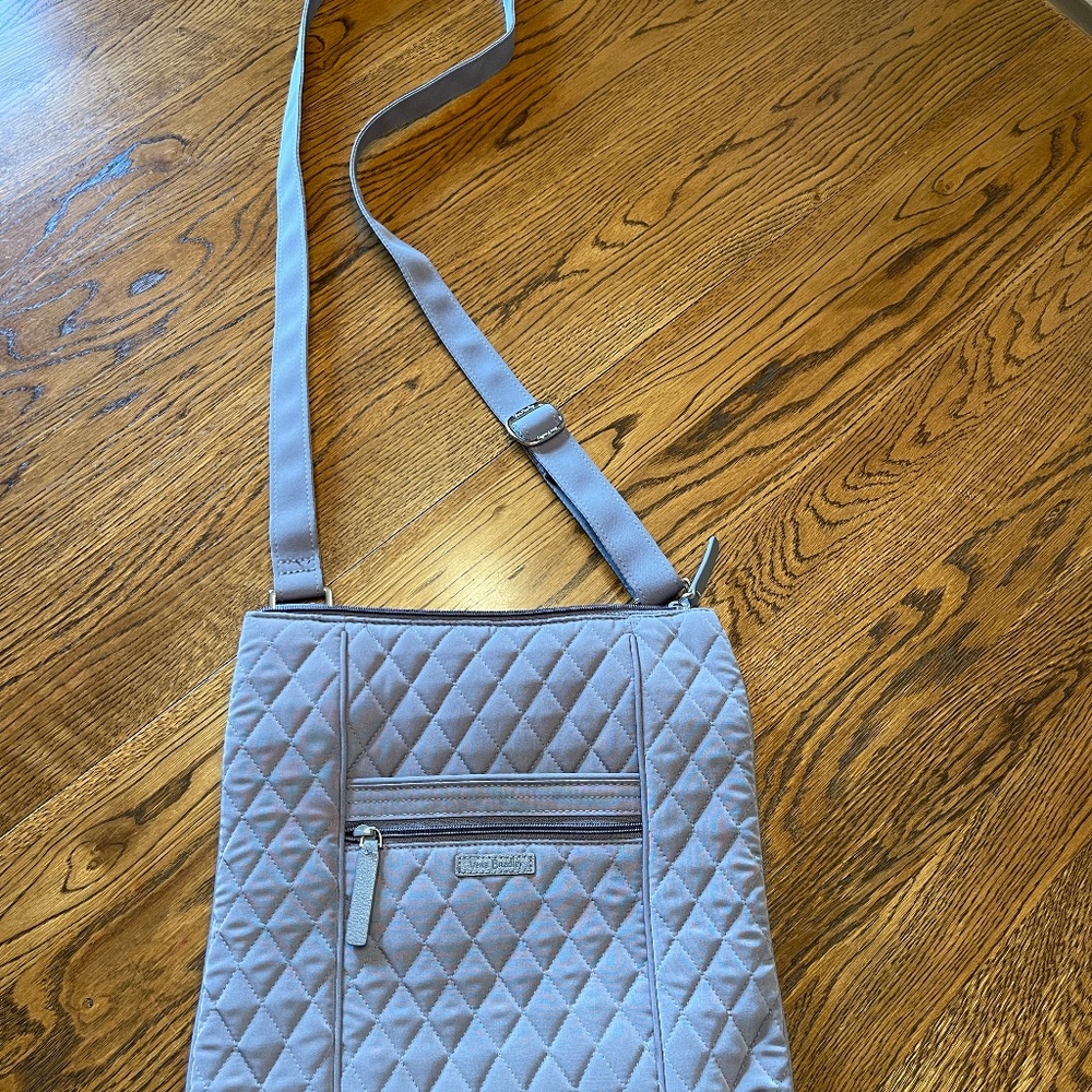 Vera Bradley hipster crossbody bag, gray microfiber